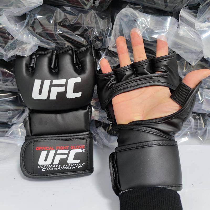 Boxing Glove Adult Men MMA Half Finger Training Professional Fight Boxing Gloves q8zH