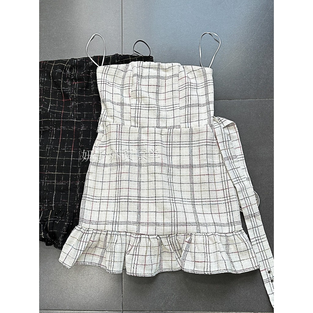 Yanzi Ngày Ngoại Thương + Phong Cách Chanel Tube Top mini Tube Top Đầm Xù Sang Trọng Váy Nhỏ Tinh Tế