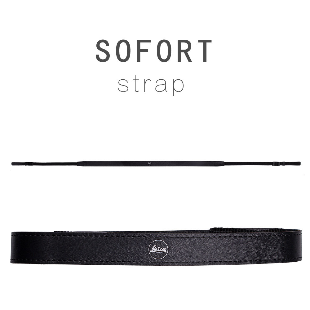 Chính Hãng Leica Leica Leica SOFORT Polaroid Dây Đeo Vai Dây Đen Đơn Giản 2CM Thế Hệ 2 Thế Hệ 2