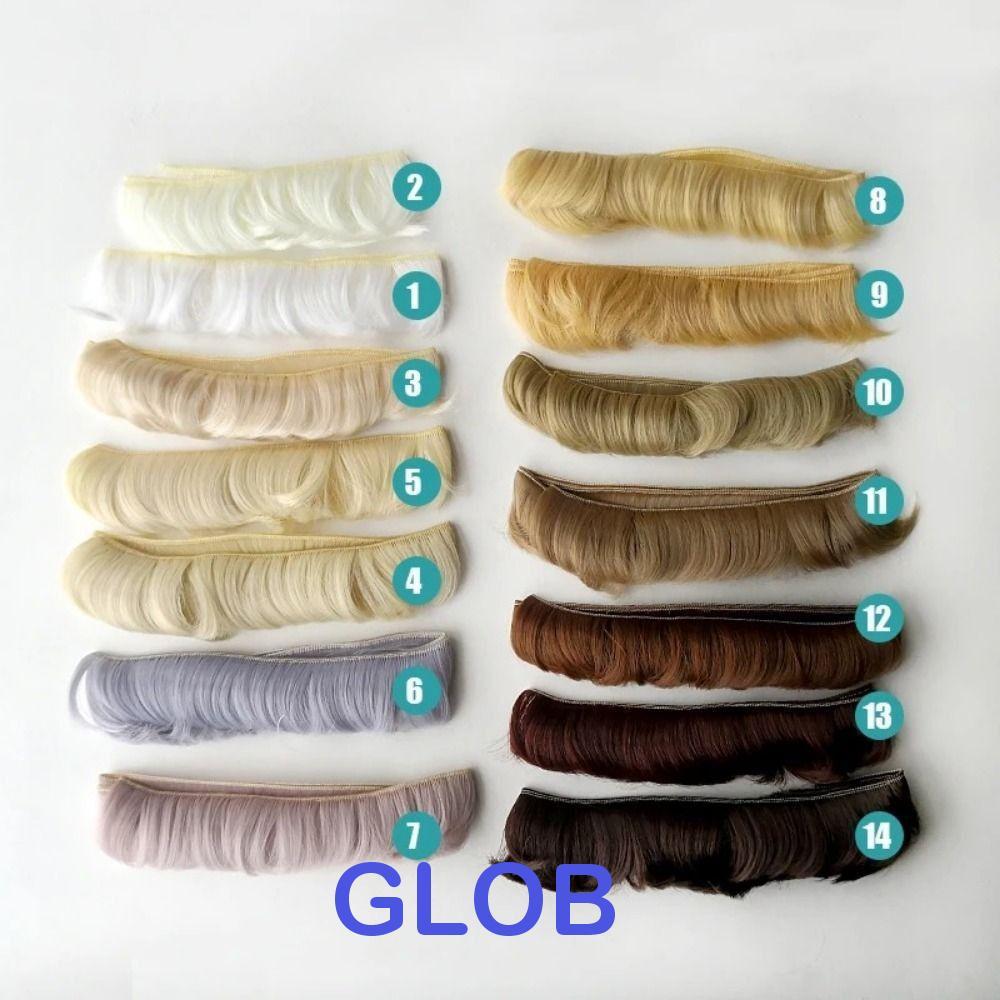 GLOB Bjd DIY Fringe Hair, Tóc giả ngắn đầy màu sắc BJD / SD Tóc giả Fringe, DIY Tóc giả xoăn Tua Rua