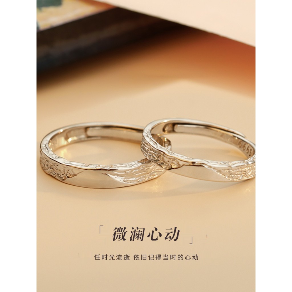 nhẫn bạc 925 nhẫn bạc thật Bạc 925 Nhẫn Couple Nam Nữ - Thiết Kê Thời Trang Cá Tính Cao Cấp