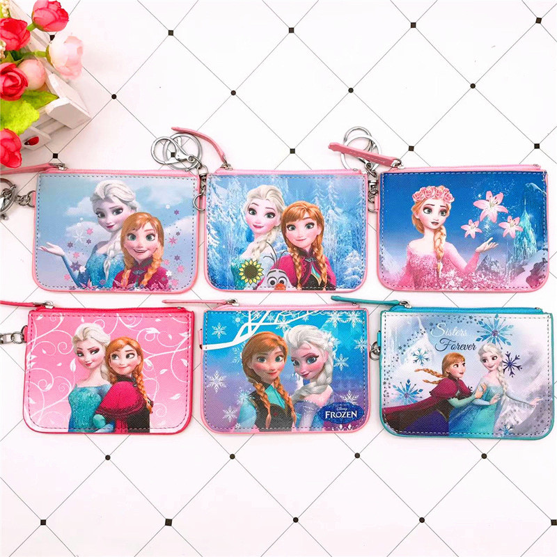 Disney Frozen Ví Đựng Tiền Xu Elsa Anna Ví Ezlink Thẻ Pass Chủ Ví Đựng Tiền Xu Vòng Chìa Khóa Thẻ Tú
