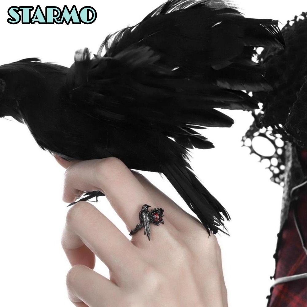 STARMO Black Raven Ring - Màu đỏ và deep space, phụ kiện cosplay điều chỉnh được