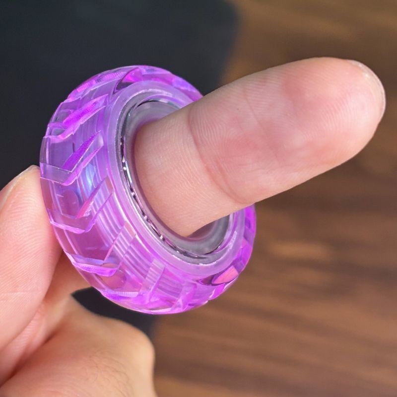 Độ trong suốt cao e Vòng đồ chơi giải nén Vòng cơ từ tính Vòng xoay Fidget Spinner e Ring Độ trong s