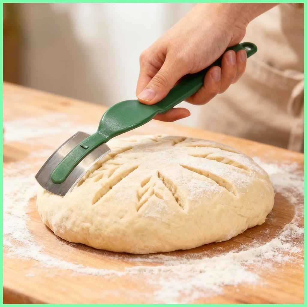 Lame Bánh Mì Dụng Cụ Chuyên Nghiệp Tay Cầm Công Thái Học Thép Không Gỉ Bột Cắt Bánh Mì Lame Chấm Điể