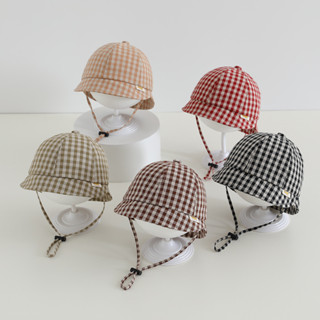 [5-18 Tháng] Mũ Bảo Vệ Tai Trẻ Sơ Sinh Kẻ Sọc Lò Xo Chống Gió Dễ Thương Siêu Dễ Thương Nam Nữ Mũ Xô Cho Bé Mũ Lưu Vực A601