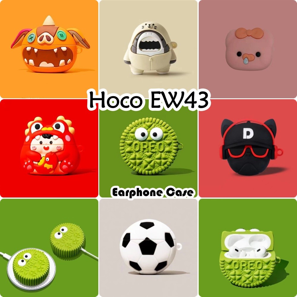[Giảm giá] Dành cho vỏ Hoco EW43 Vỏ silicon mềm Vỏ tai nghe hoạt hình siêu mát