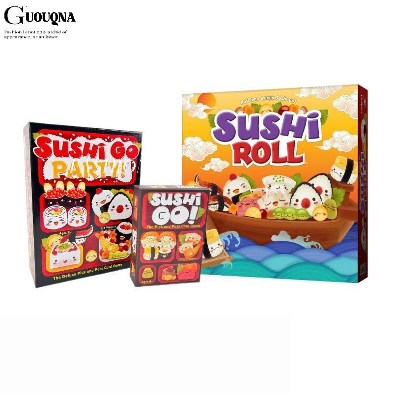 GUOUQNA 1 Hộp Trò Chơi Thẻ Vui Nhộn Sushi Go Gia Đình Tập Hợp Ban Thẻ Trò Chơi Sushi Đi Đảng Thẻ Trò