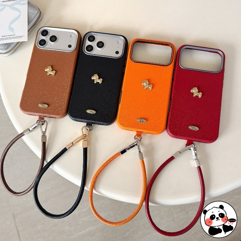 Ốp Điện Thoại Pony Năm Mới Dây Da PU Cho Samsung Galaxy A17 A07 A16 F16 M16 A06 F06 M06 F56 M56 A56 