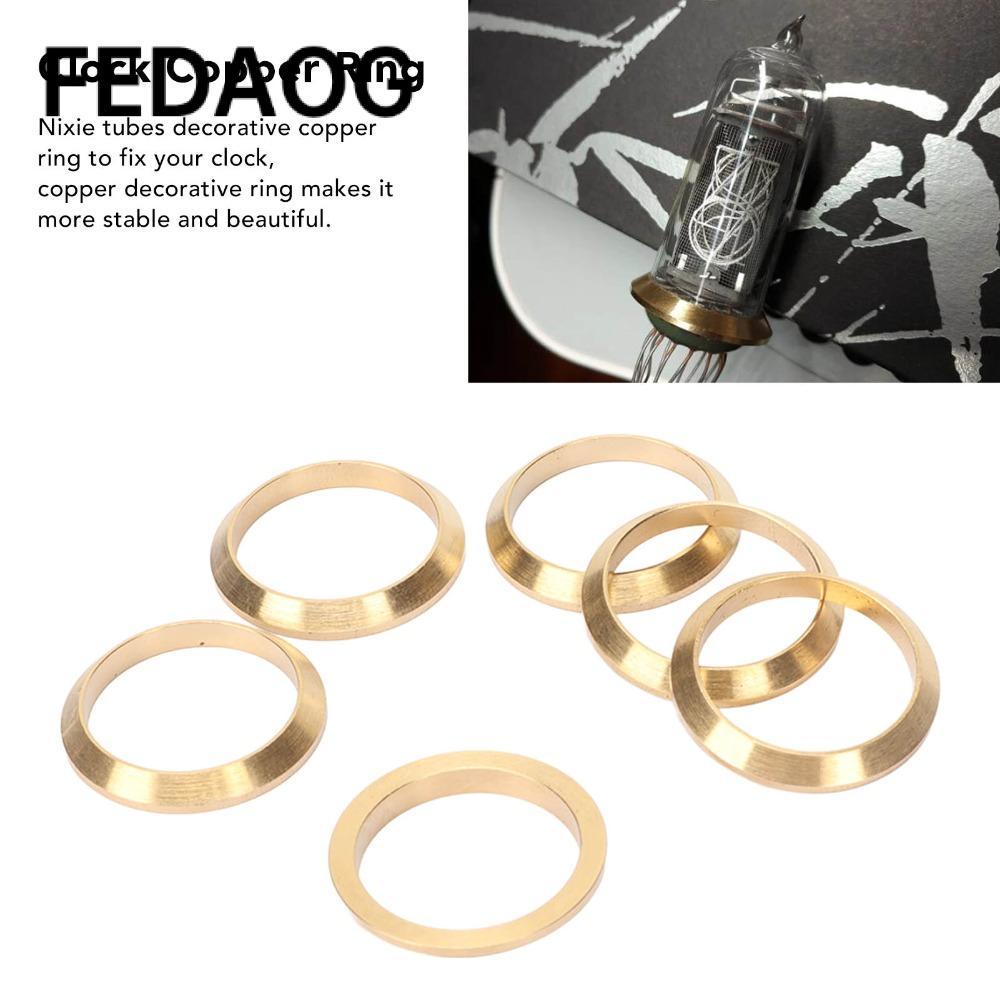 FEDAOG 6 Chiếc Nhẫn Đồng, Nhẫn Trong 14 Ống Nixie, Đồng Hồ Tự Làm Điện Tử Cổ Điển Cho Trong 14 Nixie