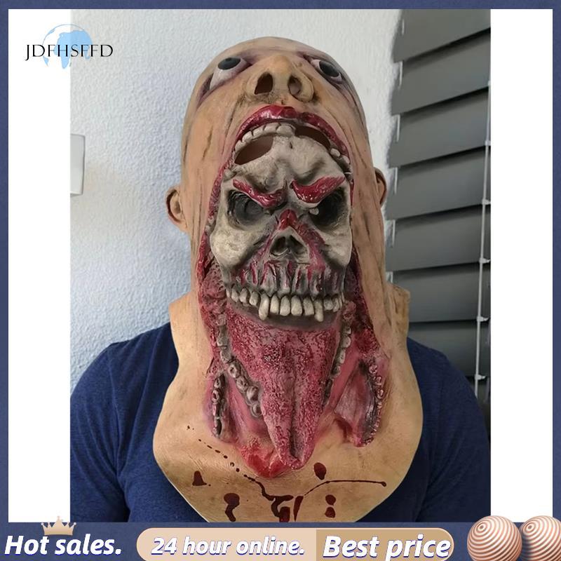 [jdfhsffd] Đạo cụ mặt nạ Halloween Grudge Ghost Hedging Mask Mặt nạ hóa trang thực tế Mặt nạ Hallowe