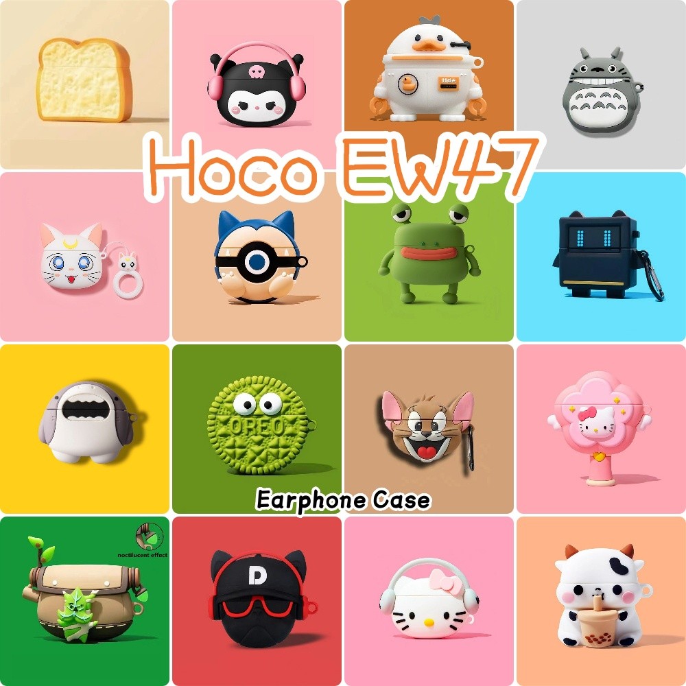 Dành Cho Hoco EW47 Ốp Lưng Sáng Tạo Hoạt Hình Silicon Mềm Vỏ Tai Nghe NO.6
