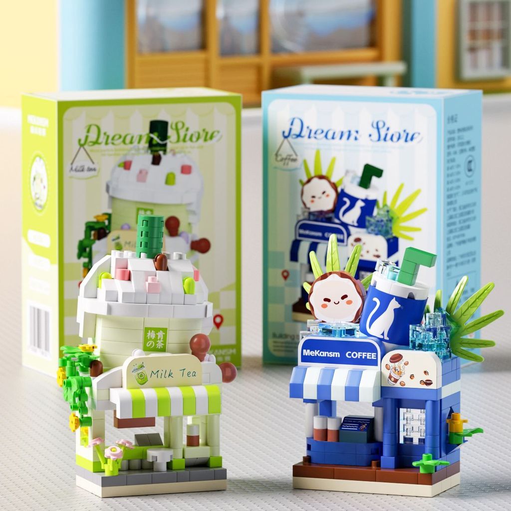 Hot Sale#Compatible with LEGO, High-Value Small Shop Street Scene Architecture, Six Types of Micro P