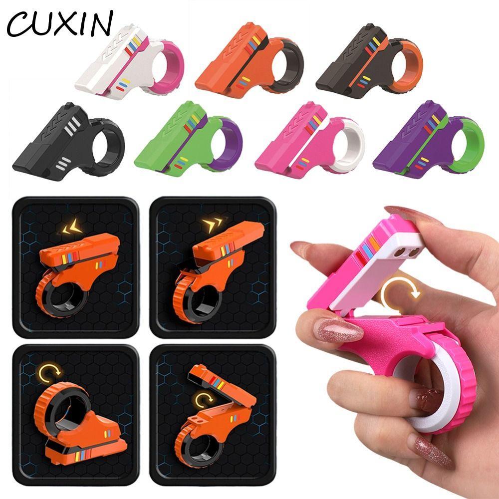 Đồ chơi Spinner, Tay Spinner Làm dịu thanh trượt ngón tay quay, Bền 7 màu nhỏ gọn ABS Fidget Ring Đồ