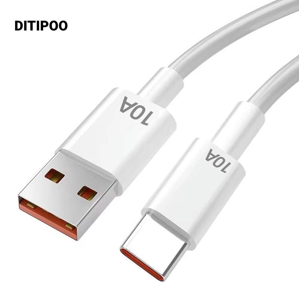 Cáp DITIPOO Type C, Dây sạc nhanh 120W 10A 10A, Cáp sạc USB Dây cáp dữ liệu USB C cho Huawei