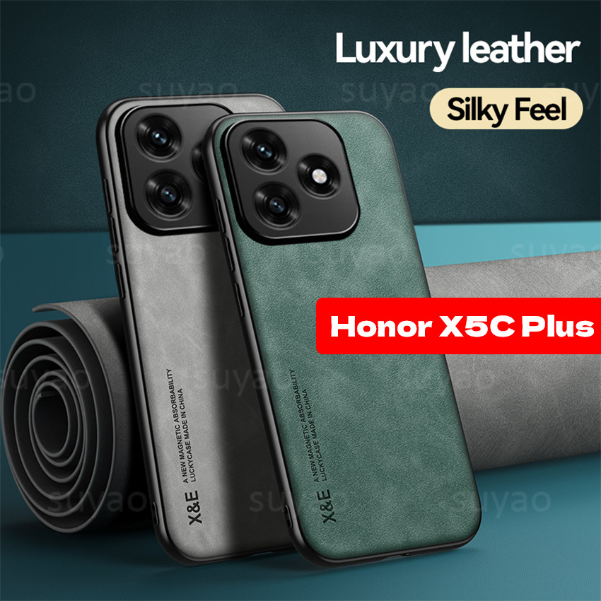 Dành Cho Honor X5C Plus X5CPlus 2026 Vỏ Điện Thoại Da Ô Tô Từ Tính Vỏ HonorX5CPlus HonorX5C Ốp Lưng 