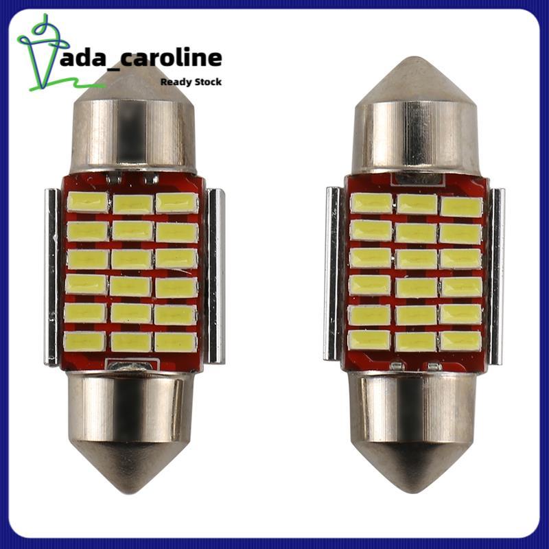 【 Ada _ Caroline 】 2 Chiếc C5W C10W 31mm 3014 18SMD Festoon Led Canbus Bóng Đèn Inteiror Xe Ô Tô Biể