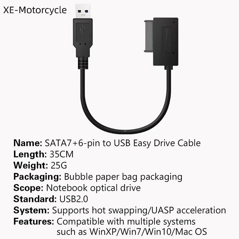 GG PzzPss USB 2.0 Sang Mini Sata II 7 + 6 13Pin Adapter Cáp Chuyển Đổi Cho Laptop CD / DVD ROM Sliml