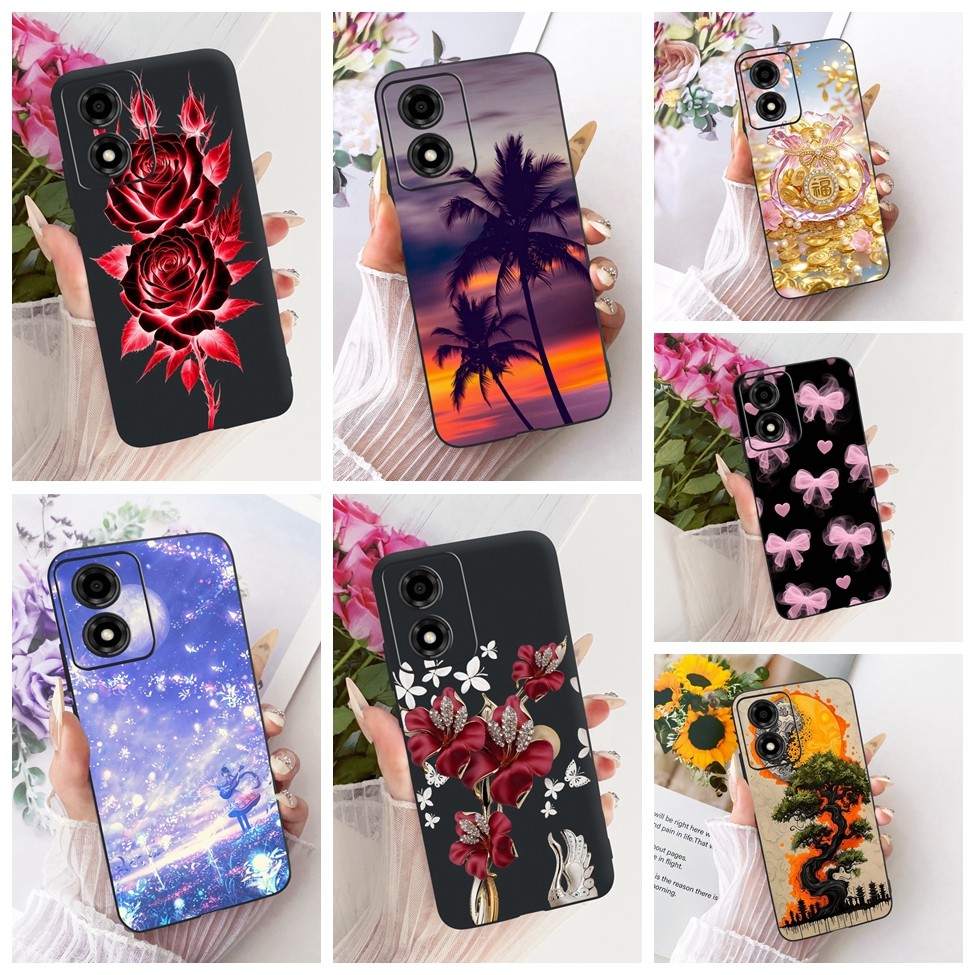 Ốp lưng Motorola Moto E14 Vỏ silicon hình mèo dễ thương thời trang ngộ nghĩnh Vỏ điện thoại Moto E14