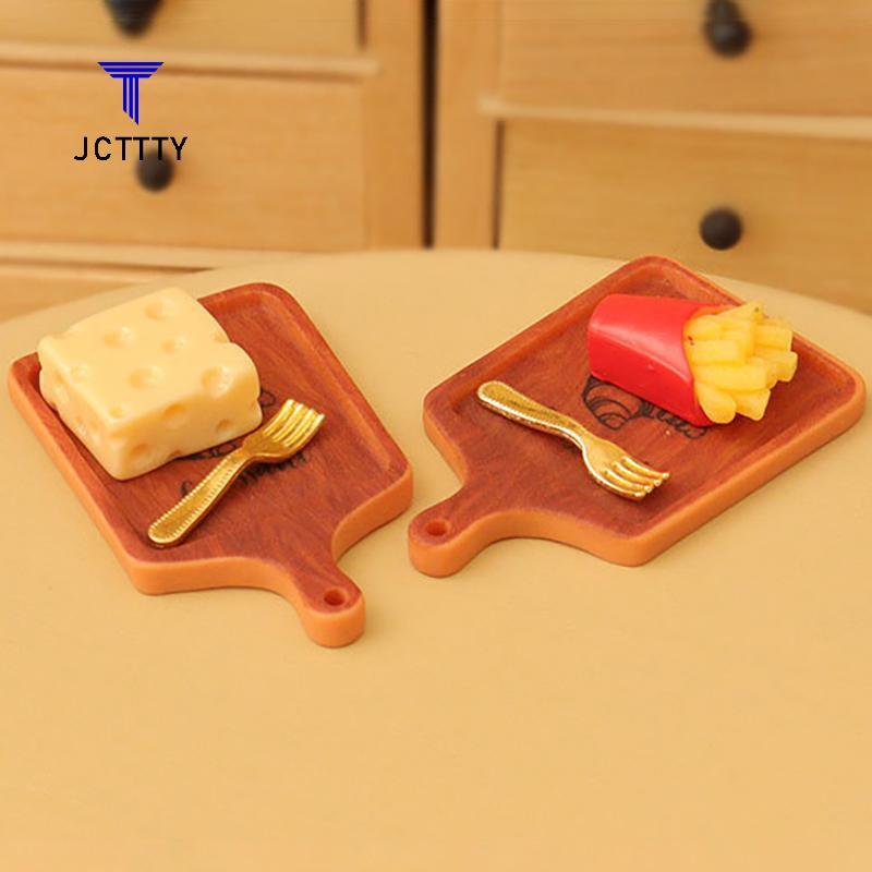 Ketchup 1 Bộ Nhà Búp Bê Thu Nhỏ Bữa Sáng Bánh Mì Mini Waffle Bacon Bagel Đất Sét Thức Ăn Cho Búp Bê 