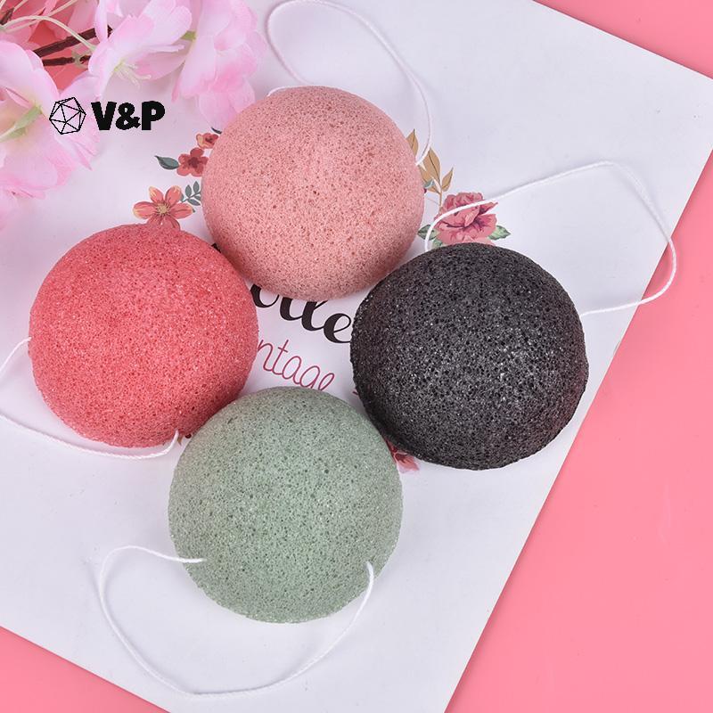 V & P Konjac Bọt Biển Tự Nhiên Konjac Puff Rửa Mặt Làm Sạch Bọt Biển Trang Điểm Konjac Bọt Biển