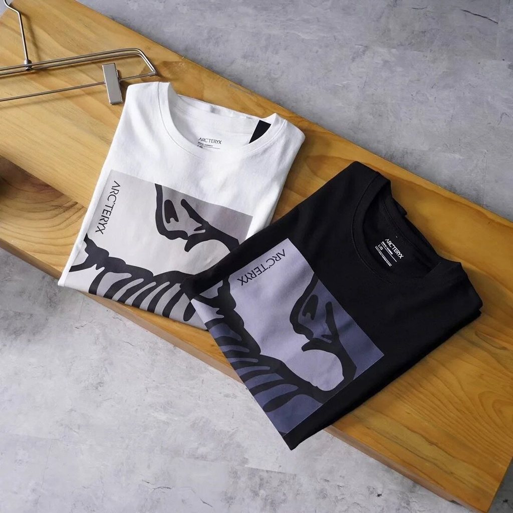 Áo Thun Arcteryx Skeletile SS Cổ Tròn In Chữ, Dáng Rông, 100% Cotton Cao Cấp