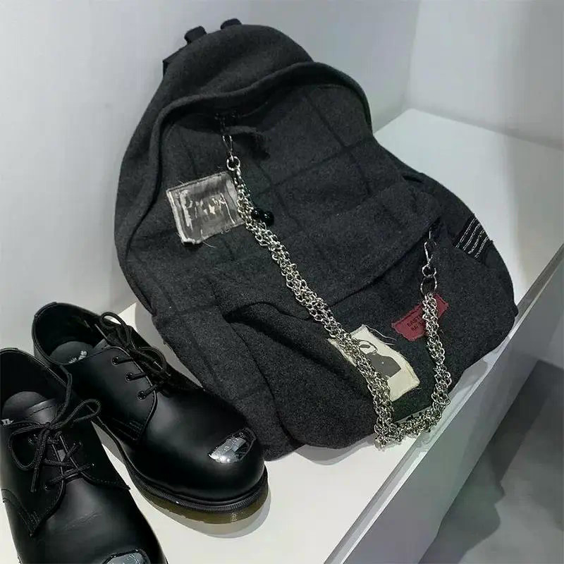 Raf Simons Houli Cua Của Riêng Lưu Trữ Item 08fw Len Len Miếng Dán Túi Đi Học Ba Lô