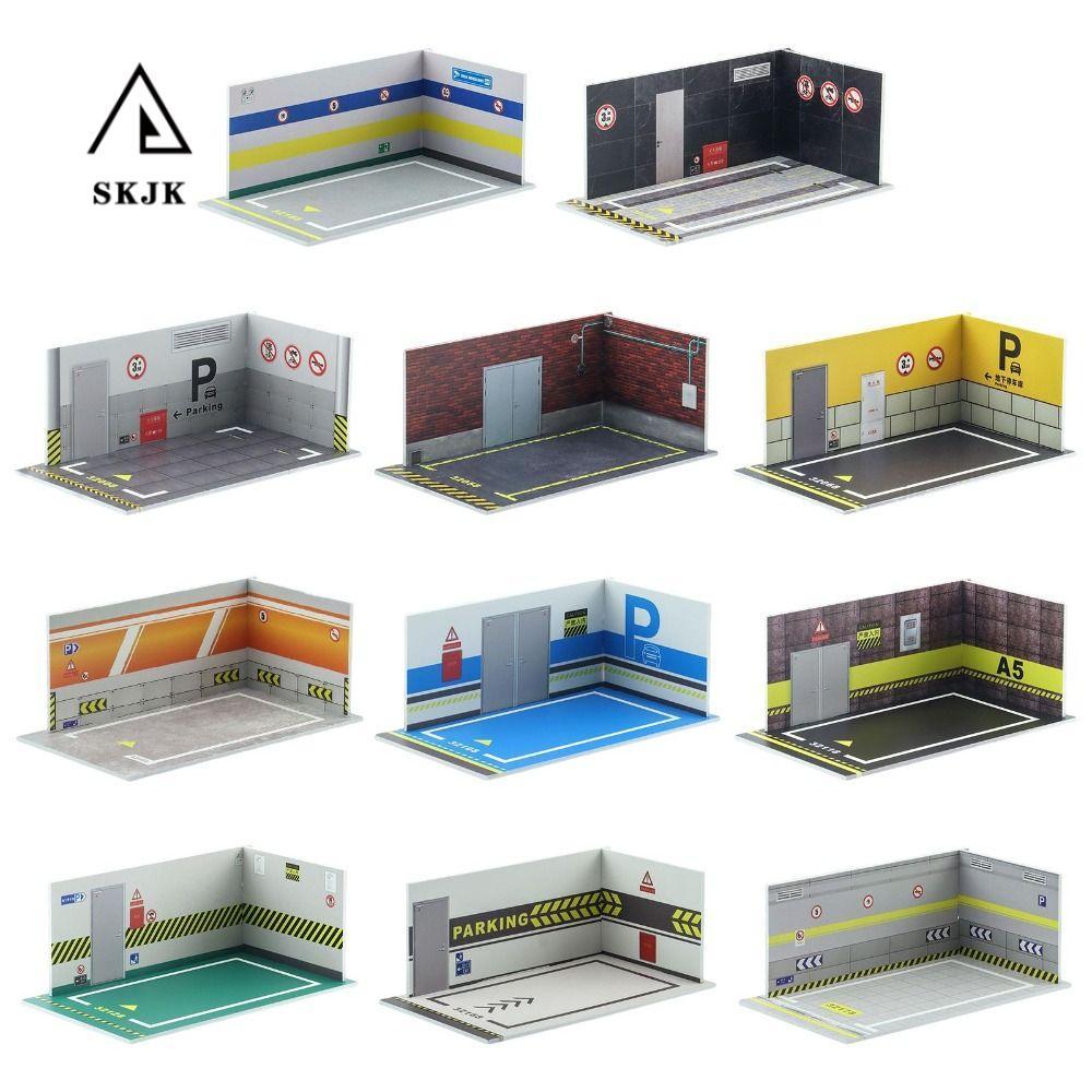 SKJK 1 / 32 Nhà để xe ô tô, Chất liệu PVC Đồ chơi ô tô Mô hình bãi đậu xe, Bộ sưu tập Trang trí bãi 