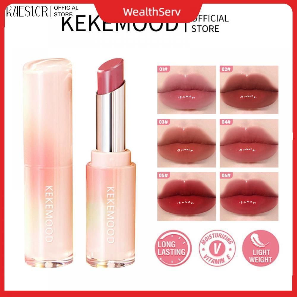 【Còn hàng】 Son môi Kekemood bóng mượt, son dưỡng ẩm có gương, son dưỡng ẩm dành cho nữ, son Tina Bea
