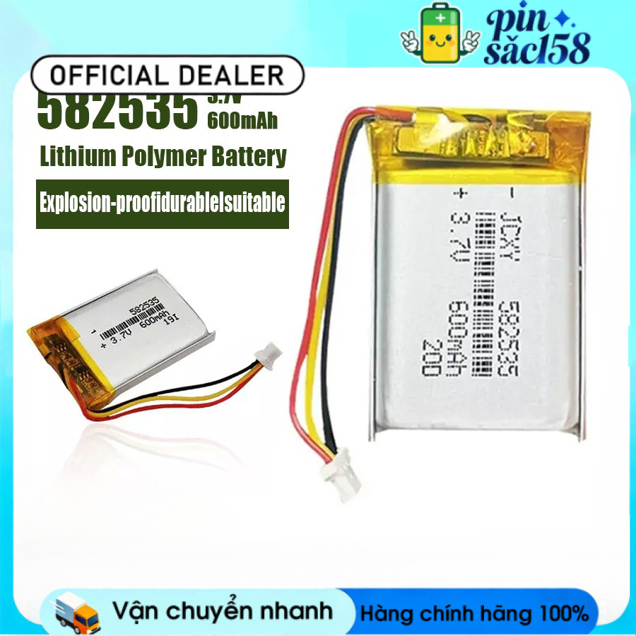 Pin sạc lithium polymer 582535 3.7V 600mAh