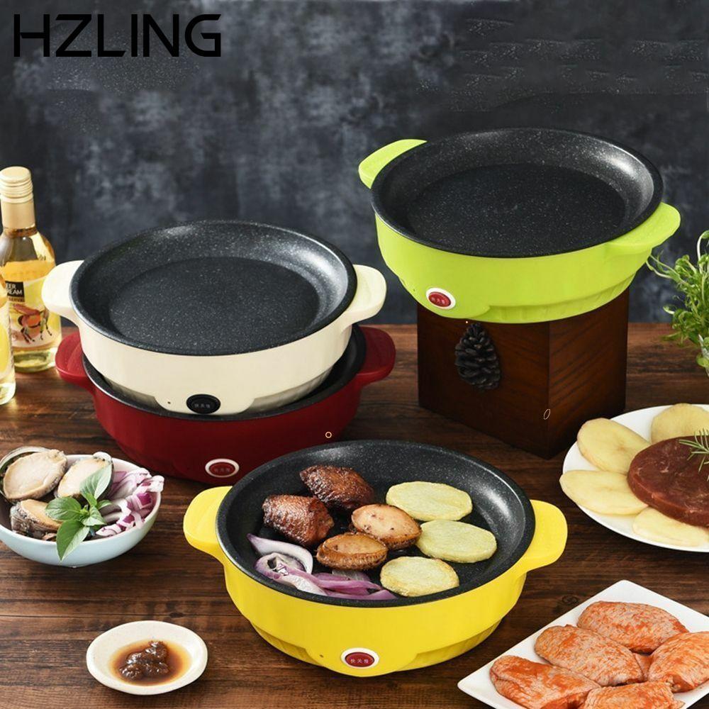HZLING Chảo Chiên Toàn Bộ Đĩa Làm Nóng Vòng Di Động Nồi Nhỏ Điện Lớn Khay Nướng Đa Năng