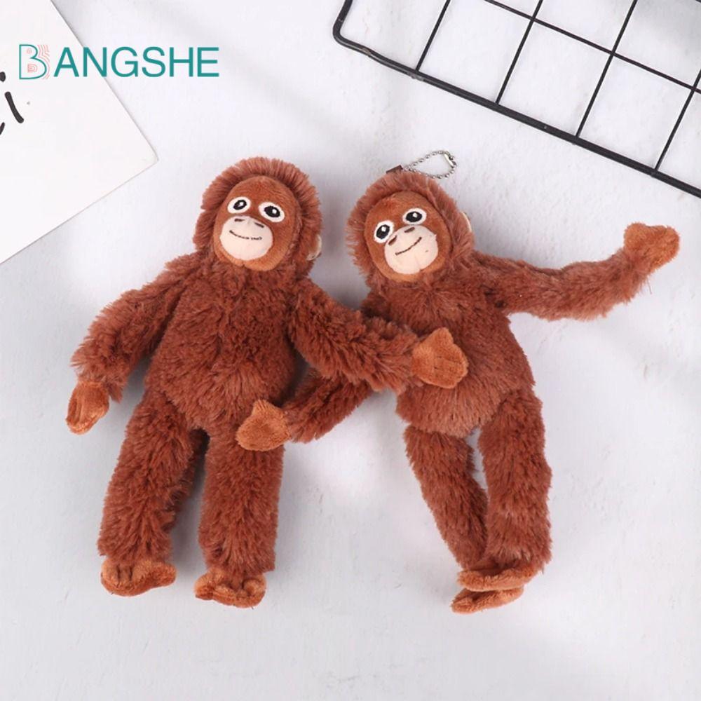 BANGSHE Chimpanzees Mặt Dây Chuyền Khỉ, Thú Nhồi Bông Sang Trọng Hoạt Hình Gorilla Đồ Chơi Sang Trọn