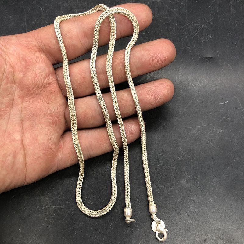 Phong Cách Trung Hoa Phong Cách Dân Tộc Unisex Vòng Cổ Màu Trơn Dây Xích Đơn Giản Hào Quang Đa Năng 