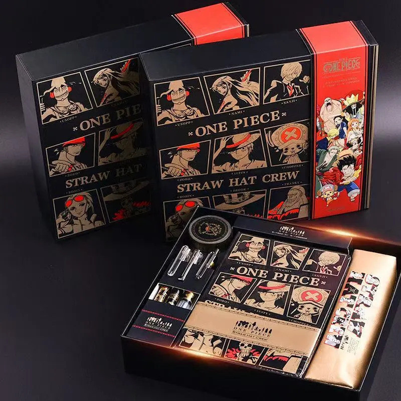 ★One Piece★ Chengguang One Piece New Journey Series Luffy Strawhat Hàng hóa hợp tác Bộ quà tặng bút 