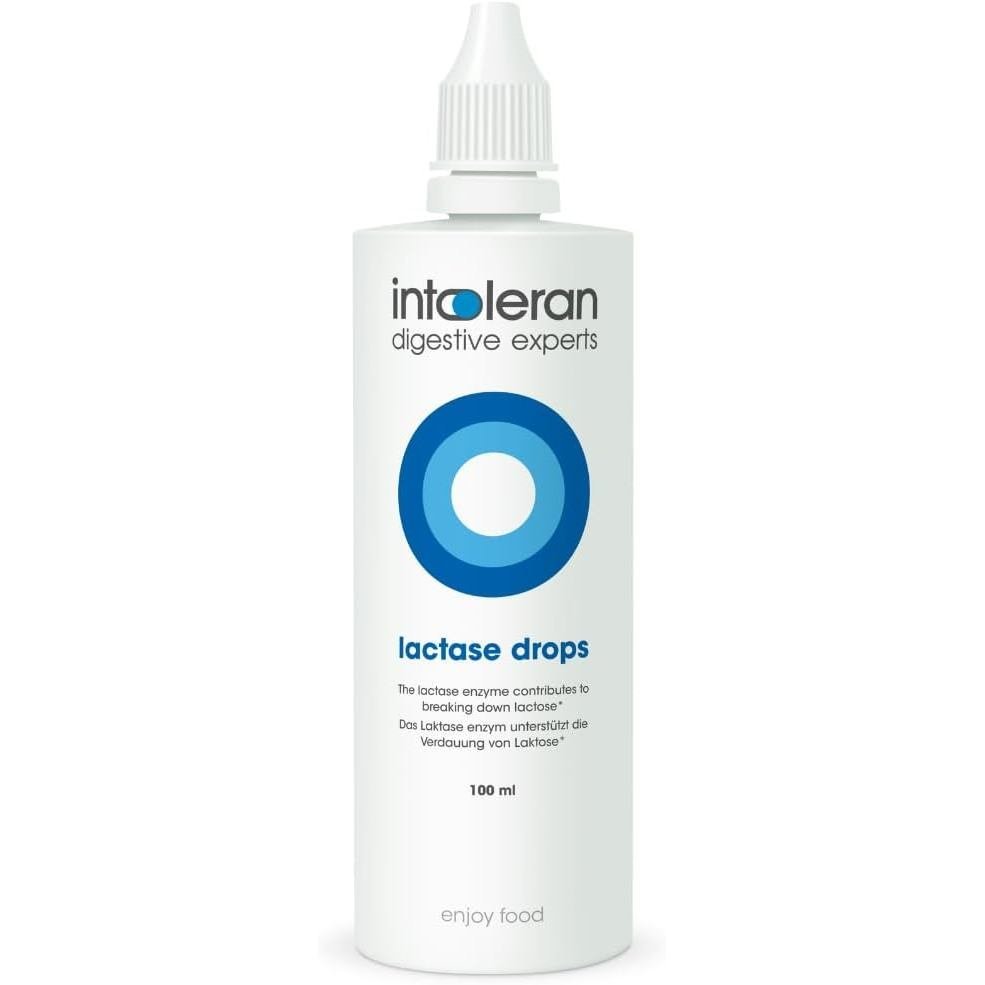 Thuốc nhỏ enzyme tiêu hóa Intoleran Lactase - Gói số lượng lớn 100 ml | Enzyme Lactase lỏng để phân 