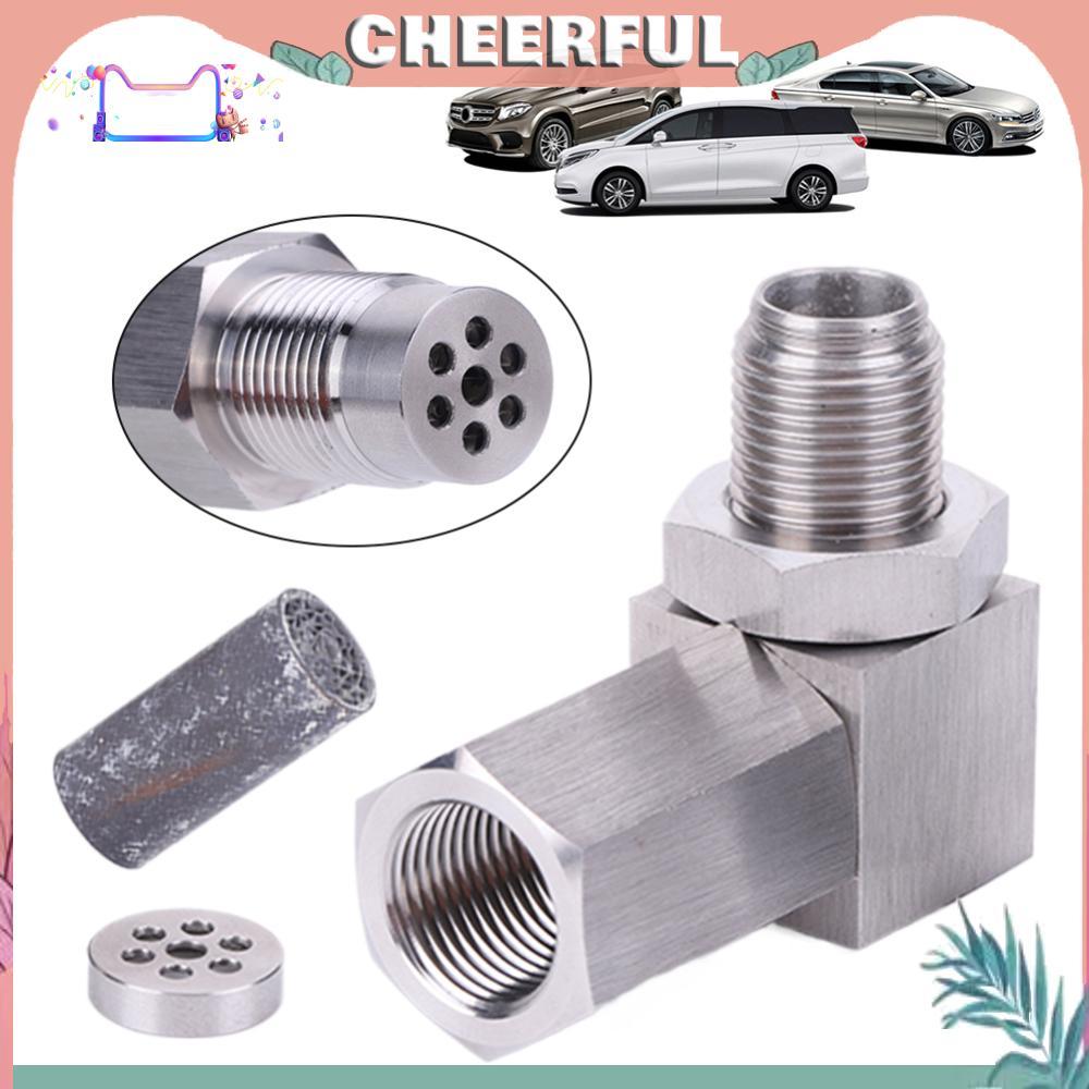 Bộ chuyển đổi Mini Catalyst O2 90 độ P0420 P0430 Bạc O2 Cảm biến oxy CEL Eliminator M18X1.5 Miếng đệ