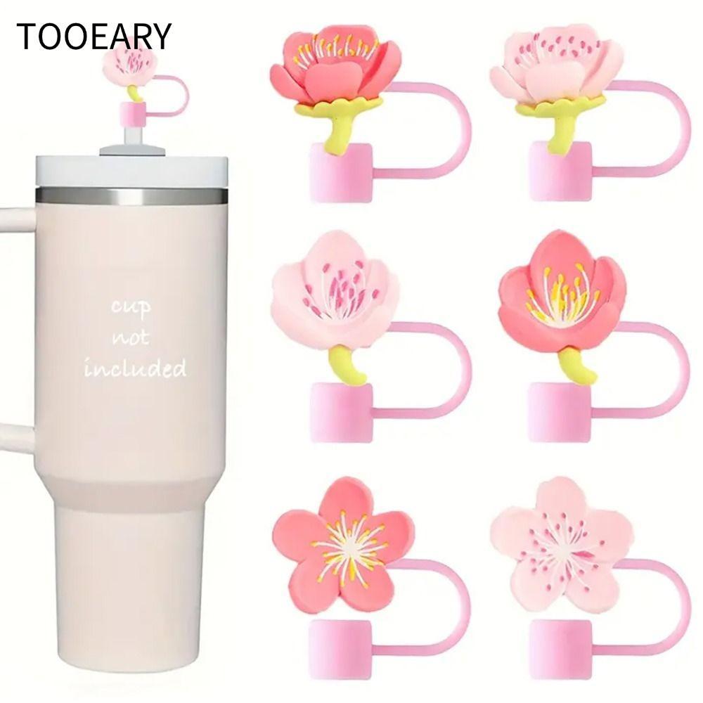 TAINAKARITSU Ống Hút Topper, Chống Bụi Niêm Phong Tốt Đầu Ống Hút Có Thể Tái Sử Dụng Hoa Dự Tiệc Nắp