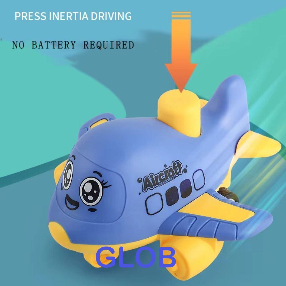 GLOB Press and Go Car Toy, Puzzle Education Aircraft Inertia Car Model, Return Car Spacecraft Mô phỏ