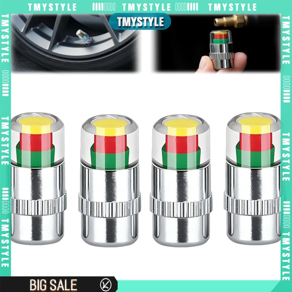 36PSI Màn Hình Áp Suất Lốp Cảm Biến Chỉ Báo Với 3 Màu Cảnh Báo Mắt Lốp Áp Suất Van Thân Nắp Cho Hầu 