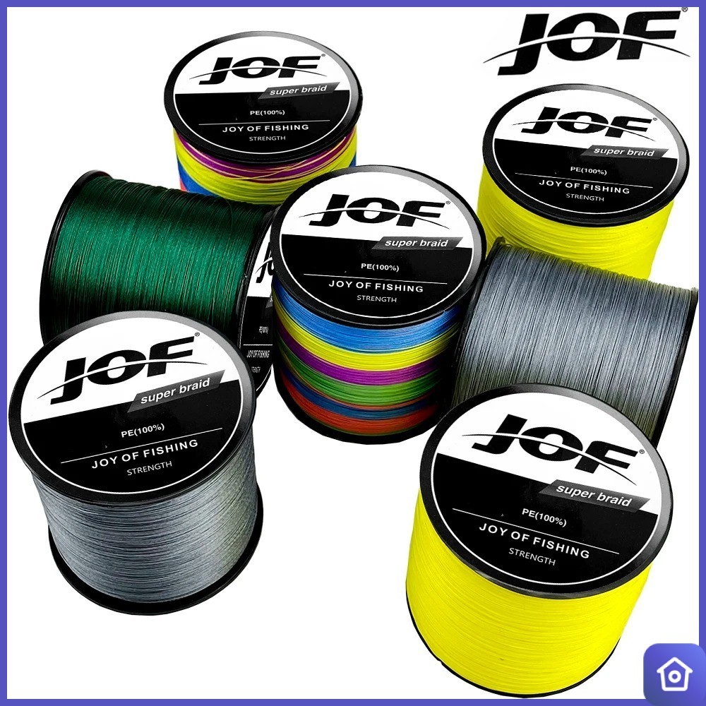 Dây câu JOF PE 4 sợi / 8 dòng / 9 dòng Chiều dài 1000 mét Độ bền kéo cao Thích hợp cho PE4 / PE8 / P