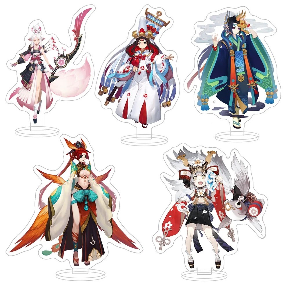 Standee Âm Dương Sư Onmyoji Mô Hình Acrylic Trang Trí Bàn Học Kagura Yêu Đao Cơ Thanh Hành Đăng Hoa 