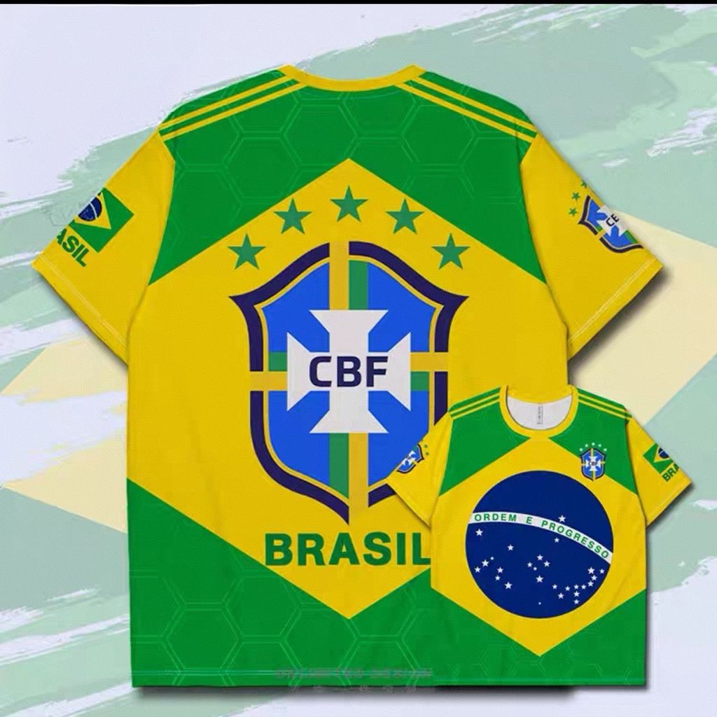 Megamo World Cup Brazil Jersey năm 2026 dành cho người hâm mộ Neymar, quick-drying và có thể tùy chỉ