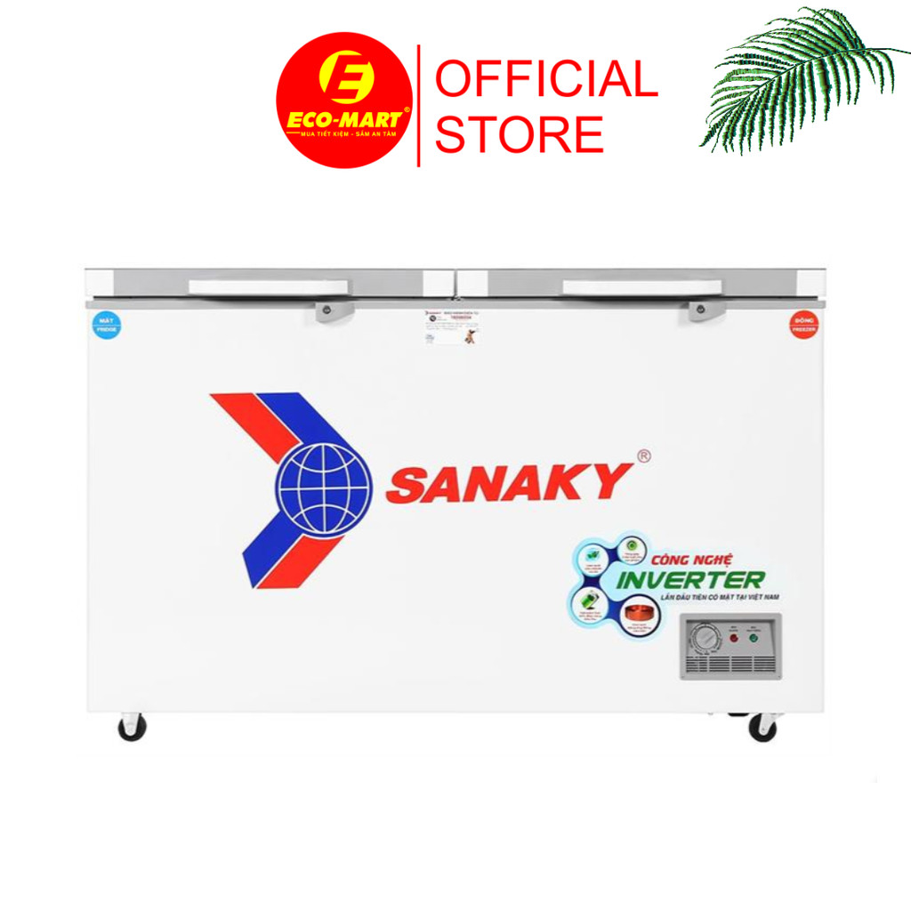 Tủ đông Sanaky VH-4099W4K 280L mặt kính 2 chế độ Inverter có lắp đặt
