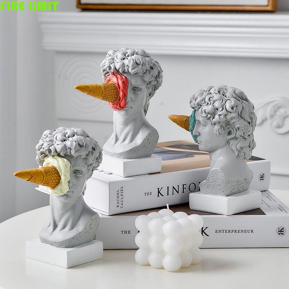 Tượng David GIỚI HẠN Lửa, David Trừu Tượng Kem David David Tượng, Khuôn Mặt Đập Nửa Chiều Dài Kem Cơ