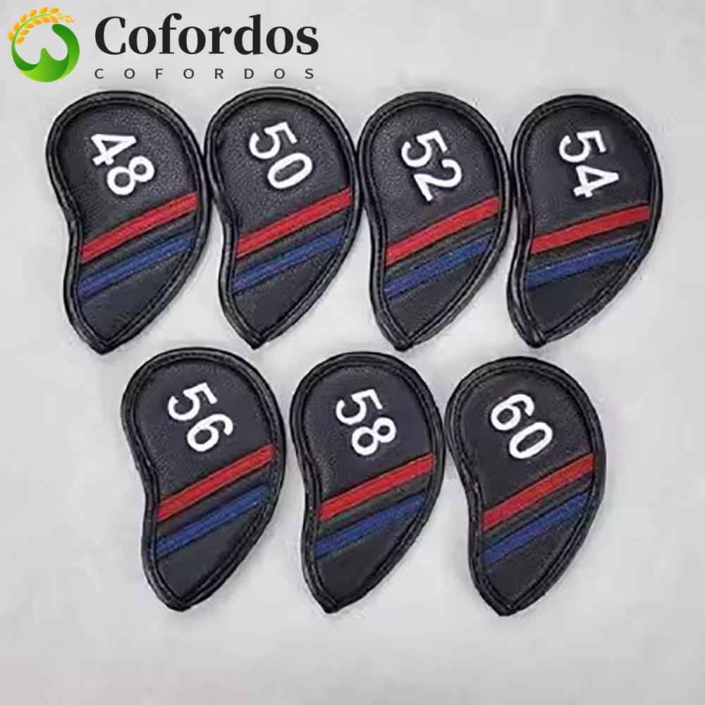 COFORDOS Sand Wedge Headcover, Angle Club 56 58 60 Độ Golf Wedge Cover, Đen / Trắng Da PU Chống Thấm