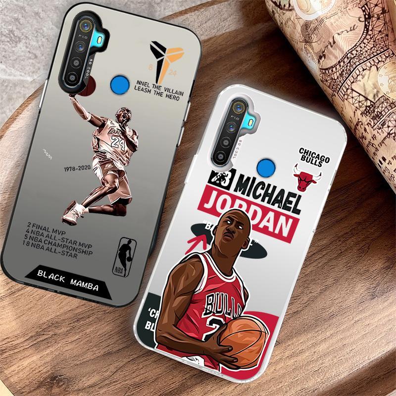 Ốp Lưng Cho Realme 5 5i 5S 6i C3 2 TRONG 1 TPU Mềm NO.23 24 Bóng Rổ Kobe Jordan Boy Vỏ Điện Thoại Ch