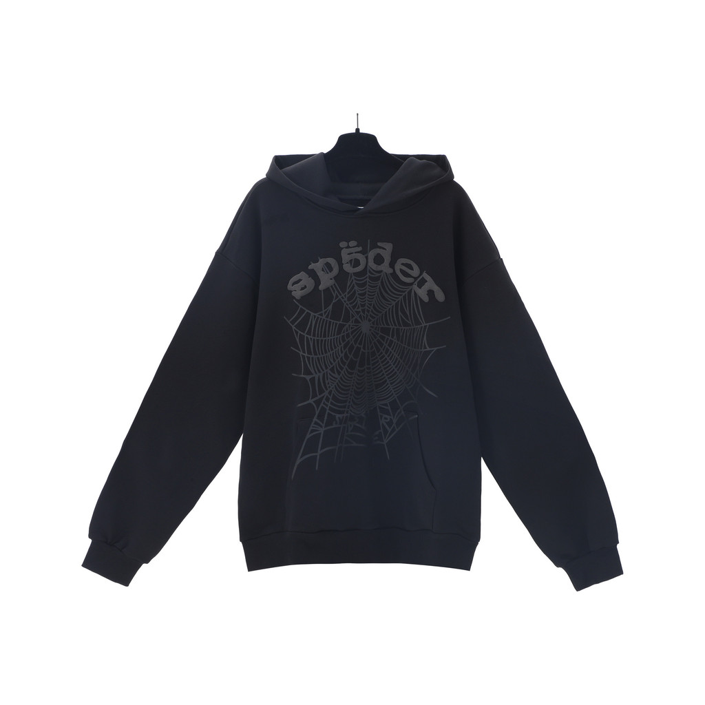 VIAH Sp5der OG Web Studded Zip Hoodie Black and gray spider web rivet zip-up hoodie