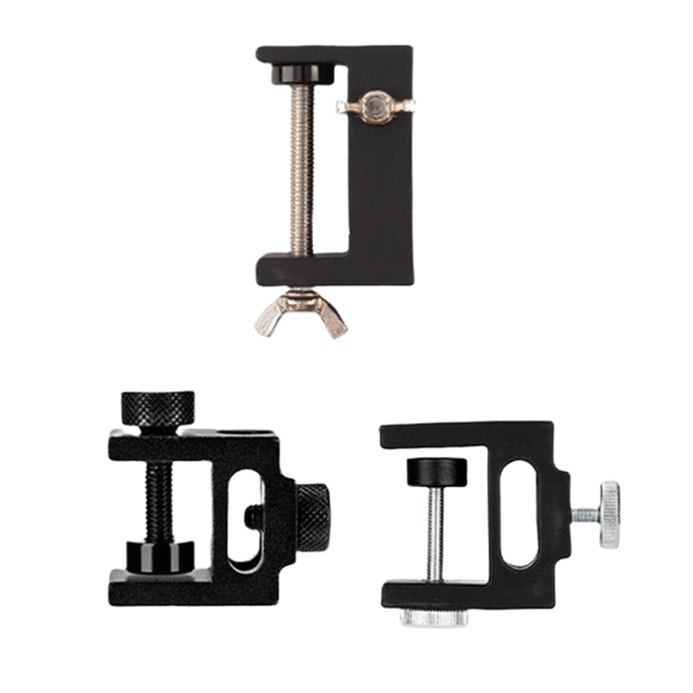 Black Camping Lantern Stand Clip For Desktop Table For Light Pole C Clamp Holder