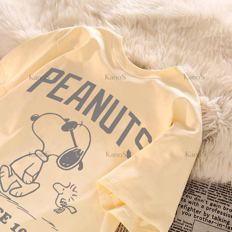 Áo thun Oversize ngắn tay họa tiết Y2K, cổ tròn - Kanos Shop