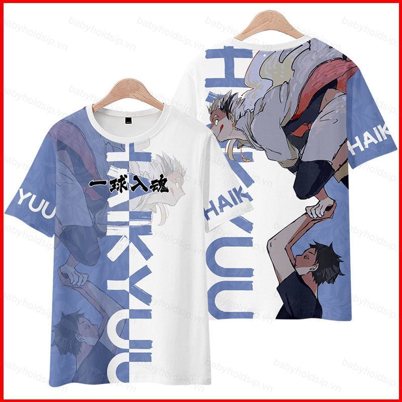 Áo thun cosplay Haikyuu hình Kotaro Bokuto, tay ngắn, unisex, đa size, thời trang casual